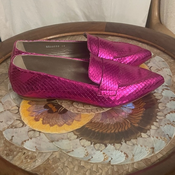 AGL Attilio Giusti Softy Pointy Toe Moccasin Loafer Fuchsia - Picture 3 of 4